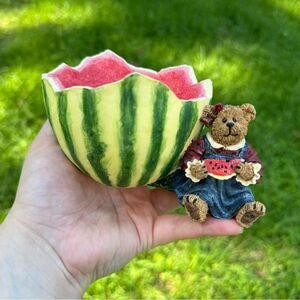 Boyds Bear Malinda McRind Watermelon Votive Candle Holder Figurine Retro Indie